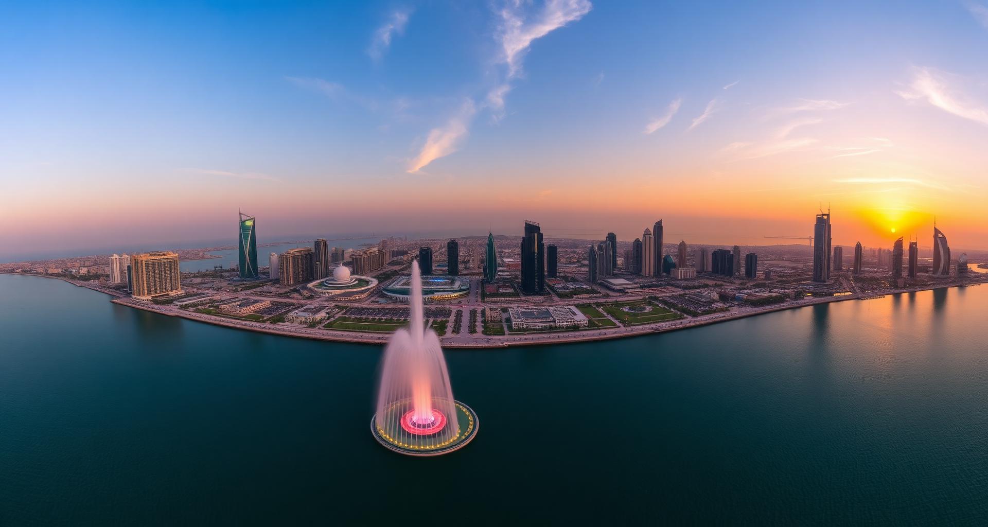 Jeddah skyline at sunset